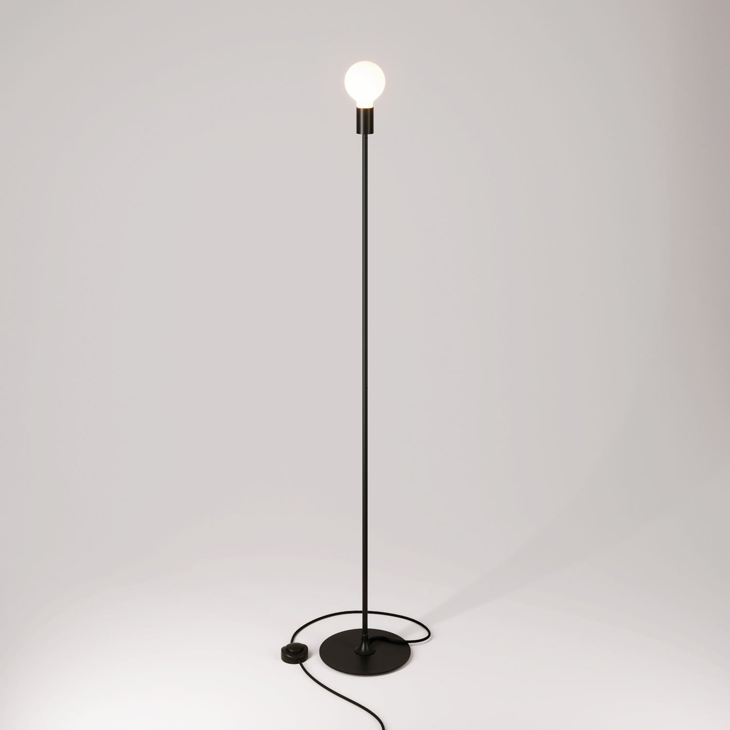 MAG-Y floor lamp with visible bulb - Black
