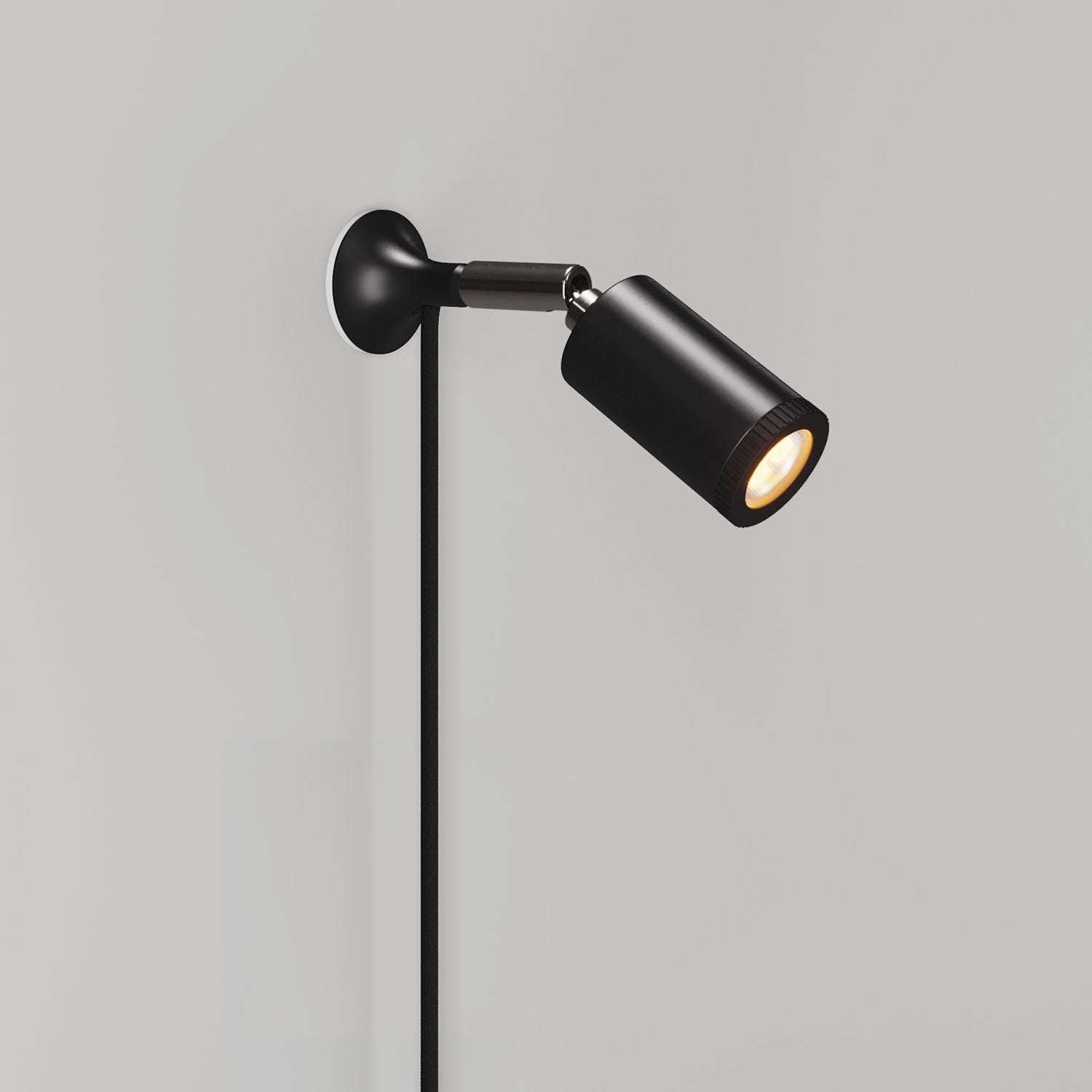 MAG-Y metal wall light with swivel joint and spotlight - Black