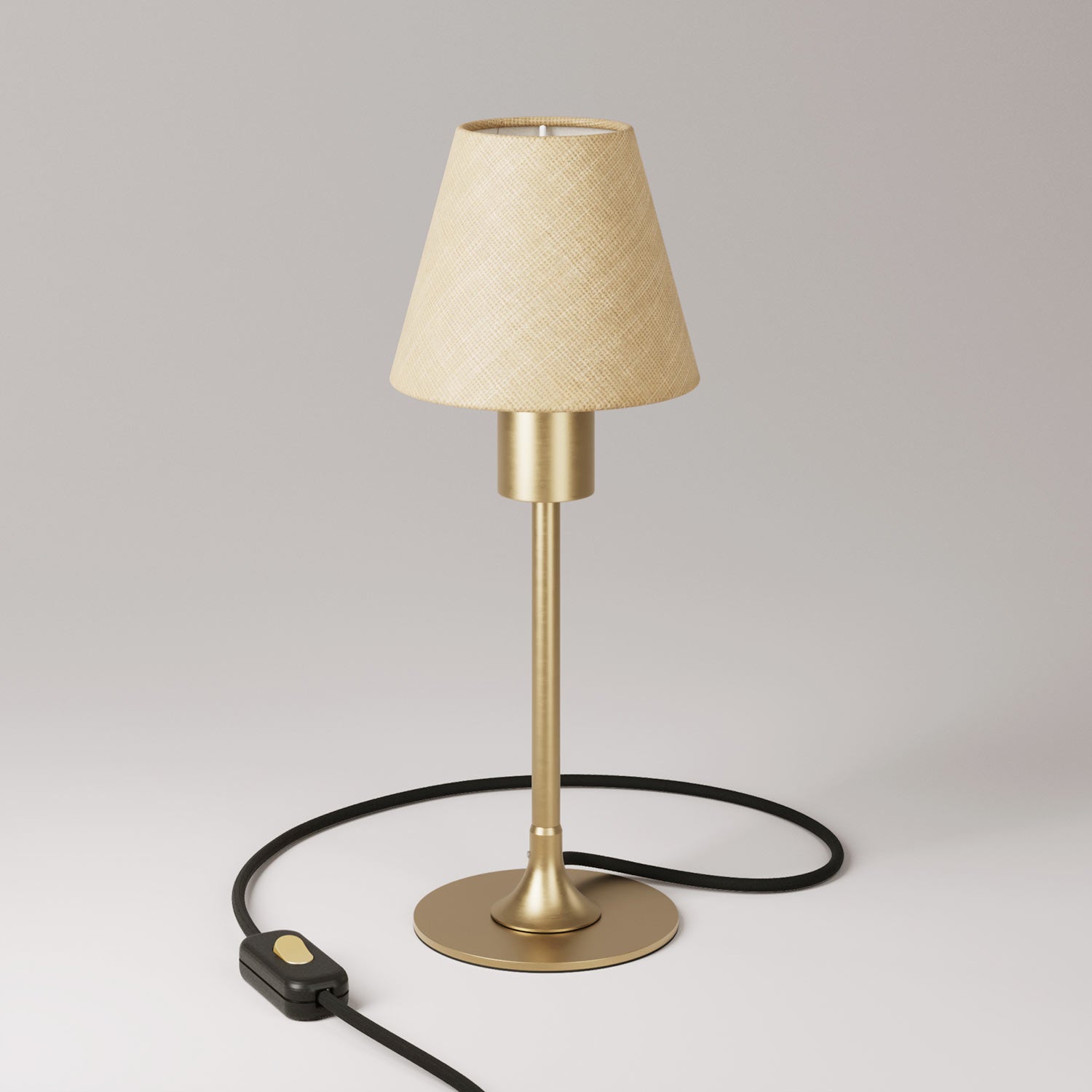MAG-Y table lamp with canvas shade - Brushed bronze