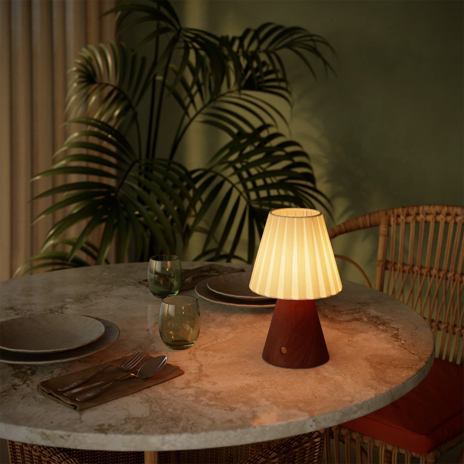 Mini paralume Impero con attacco E27 per lampada da tavolo o applique - Plissettato crema