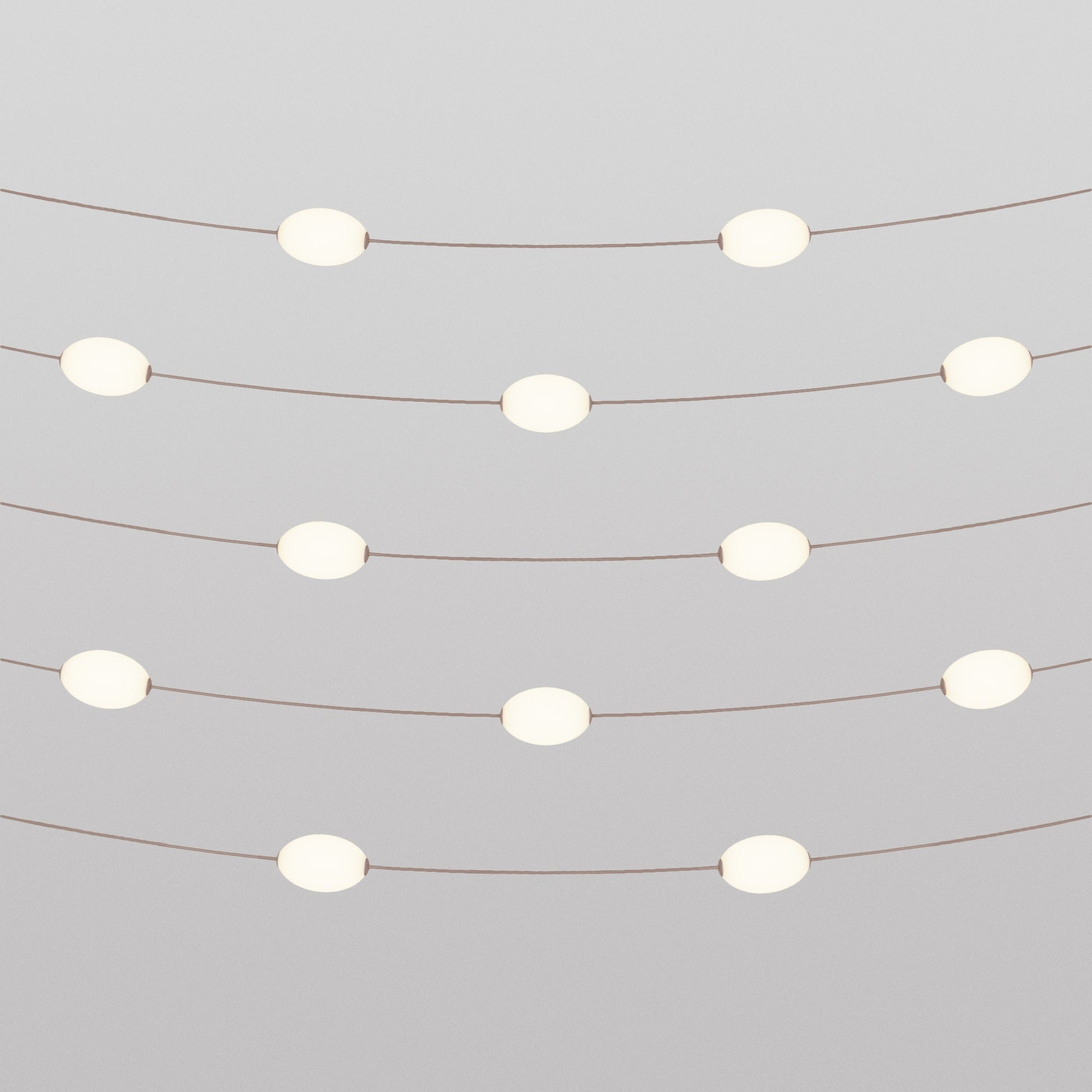 Outdoor 12-Light String Light for wet locations Desert Brown, Power supply with US plug - Marina12