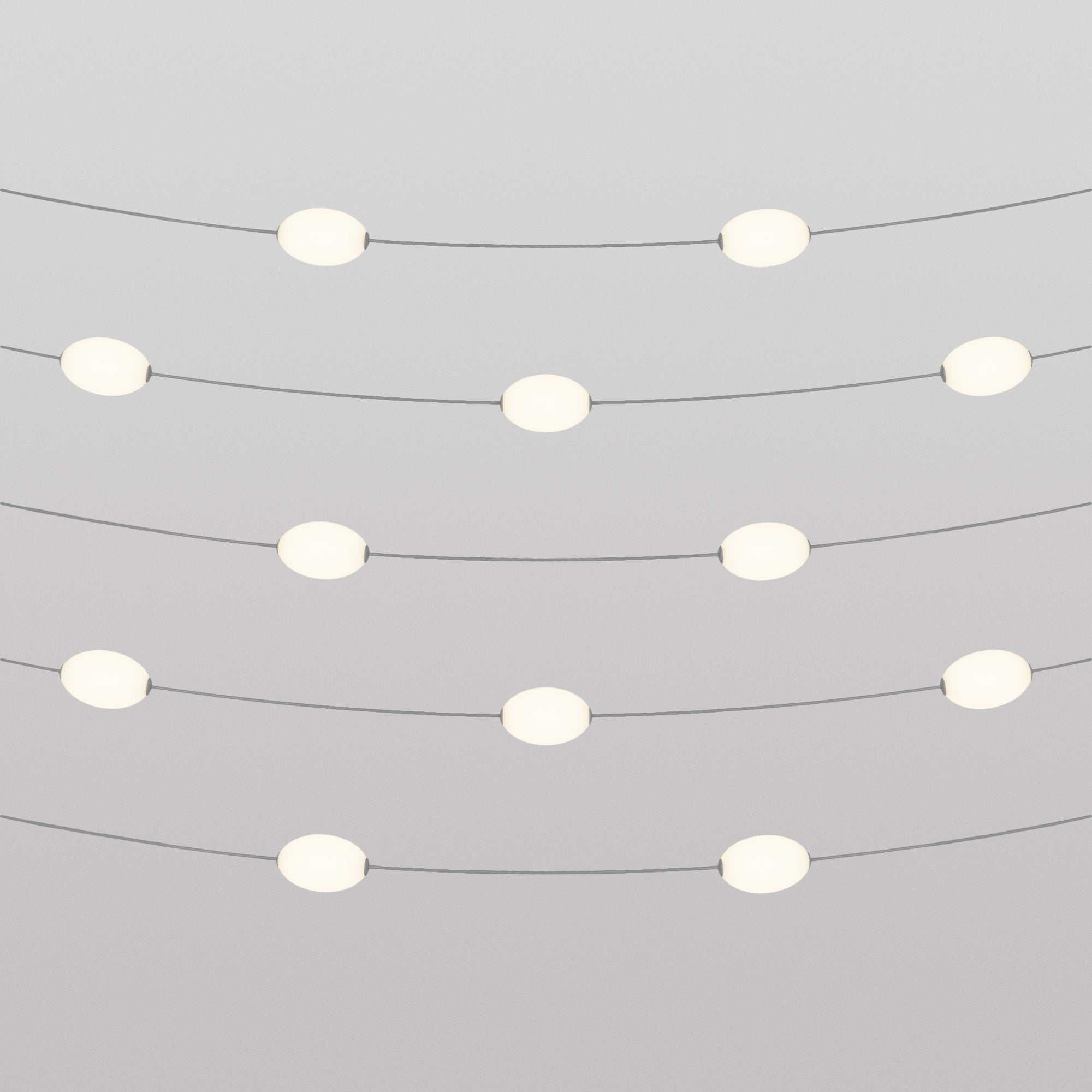 Outdoor 12-Light String Light for wet locations Gray, Power supply with US plug - Marina12