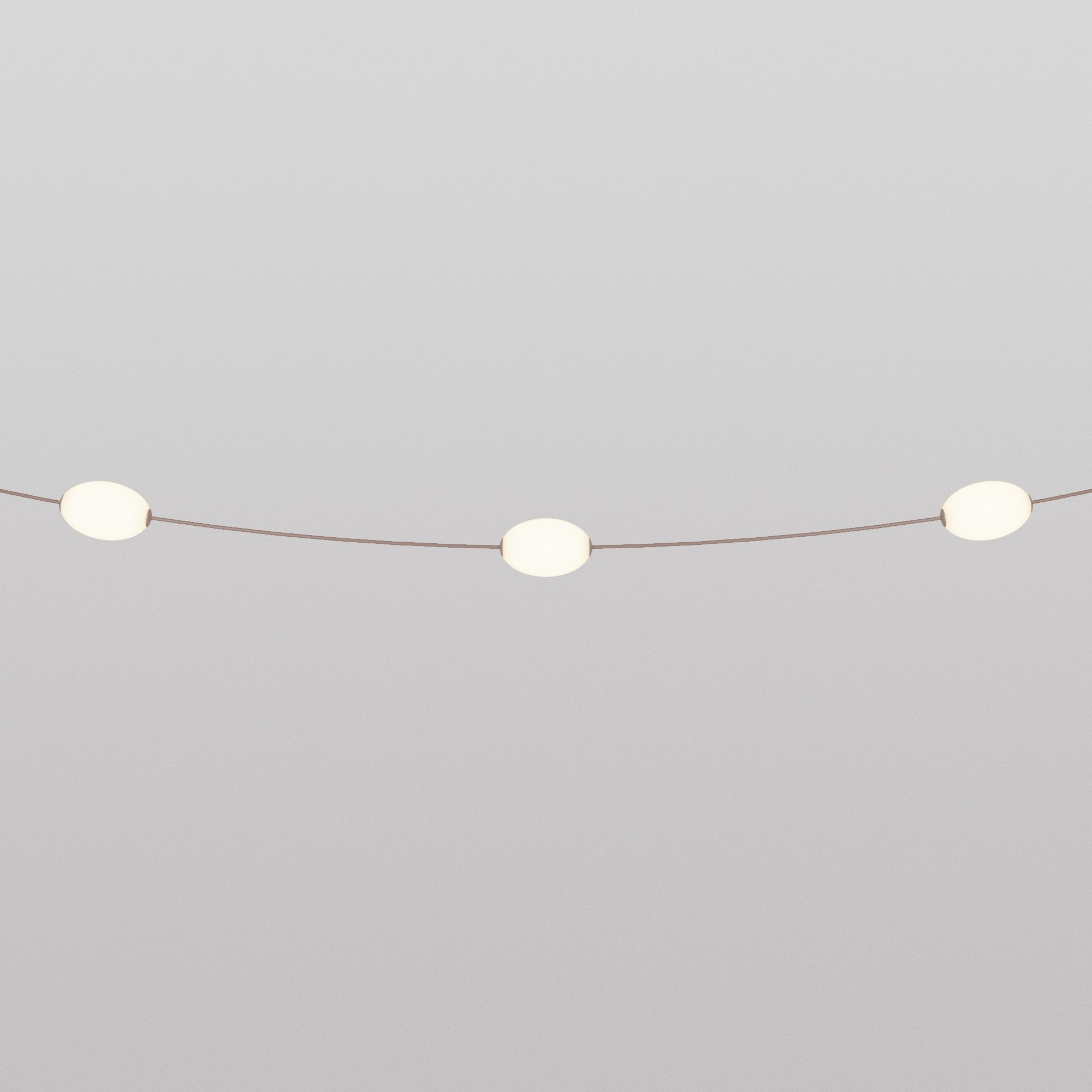 Outdoor 3-Light String Light for wet locations Desert Brown, Power supply with US plug - Marina3
