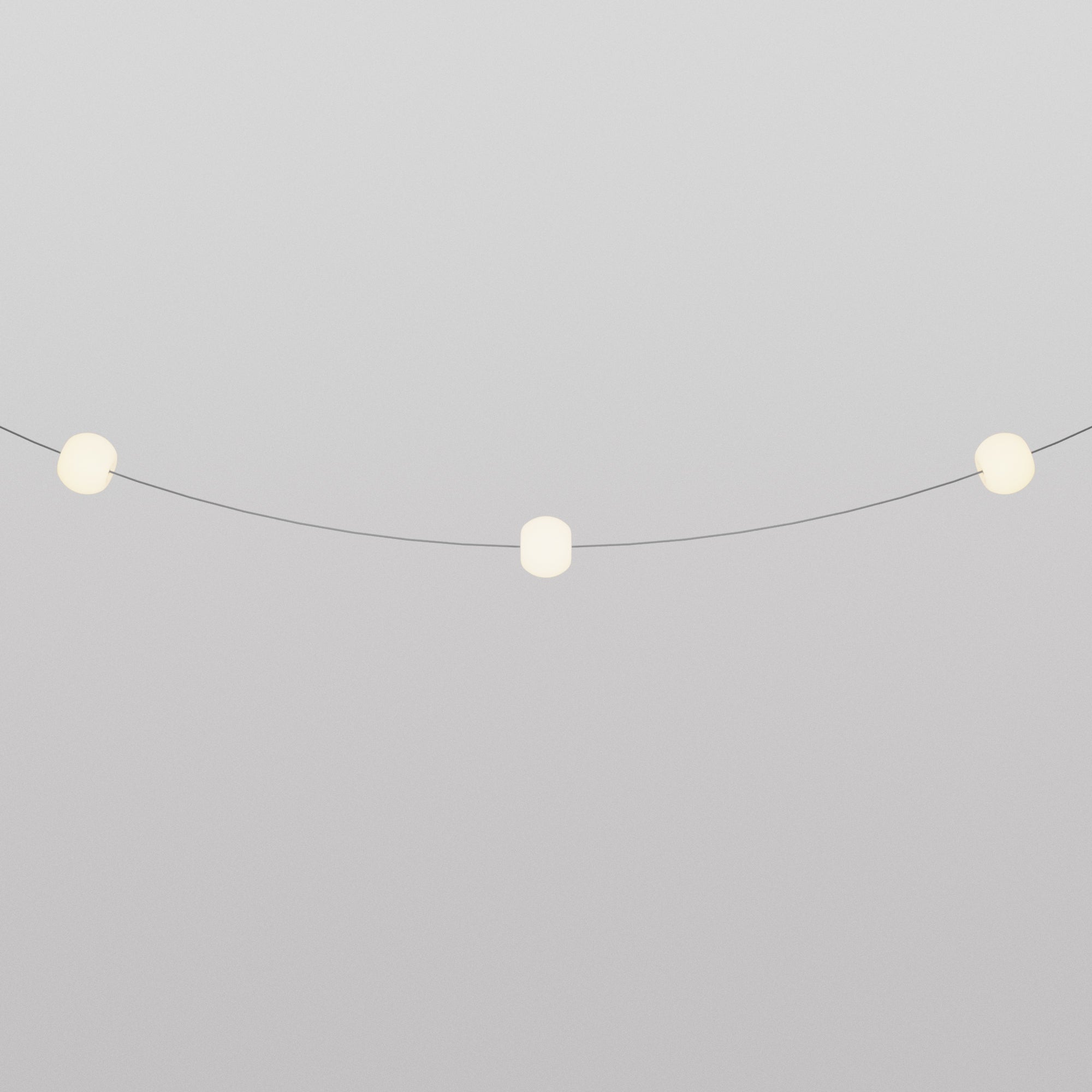 Outdoor 3-Light String Light for wet locations Gray, Power supply with US plug - Marina3 Cherry 140 cm