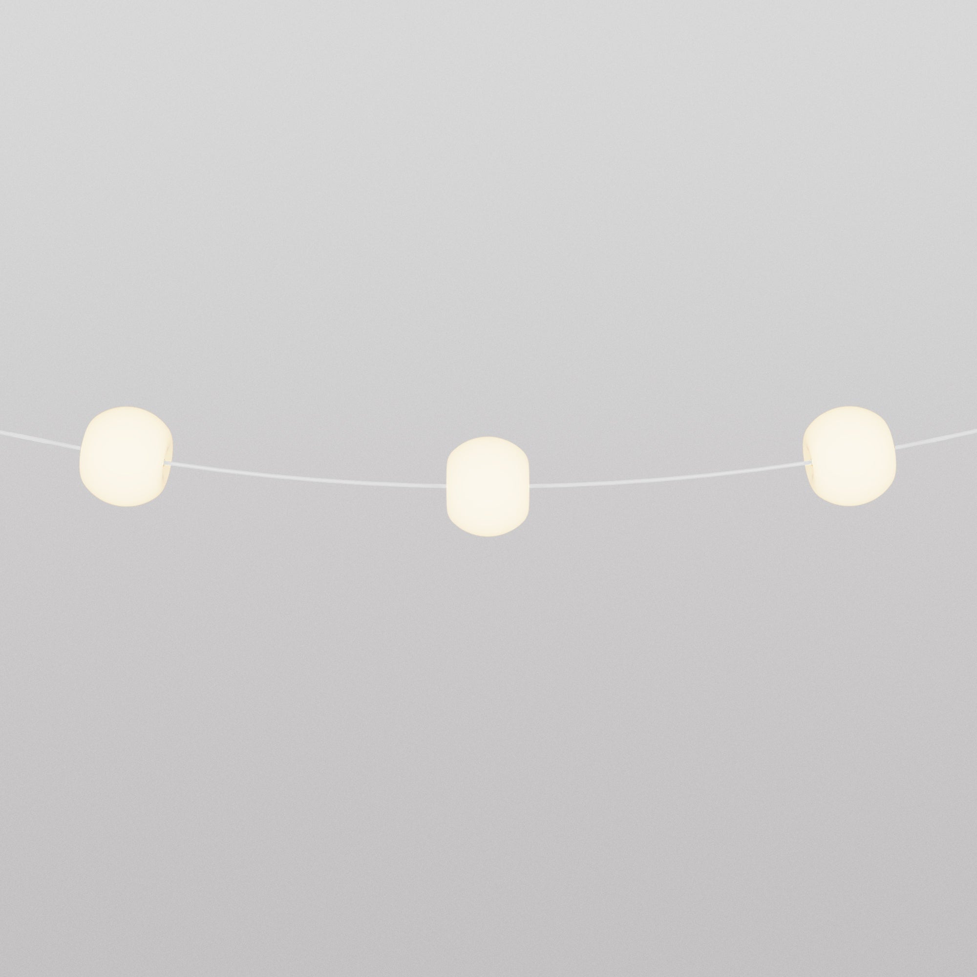 Outdoor 3-Light String Light for wet locations White Sand, Power supply with US plug - Marina3 Cherry 70 cm