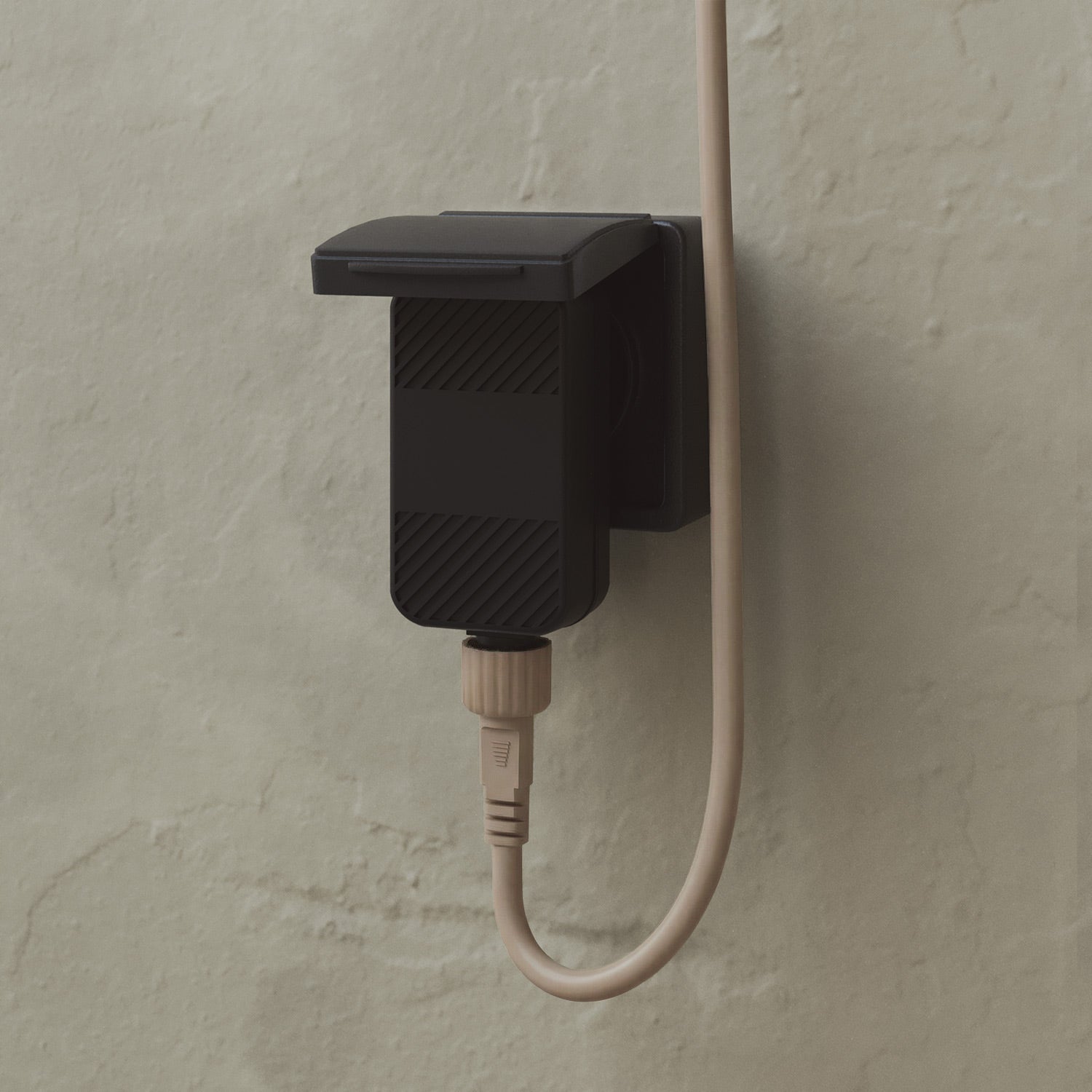 Outdoor 4-Light String Light for wet locations Desert Brown, Power supply with US plug - Marina4 Cherry 140 cm