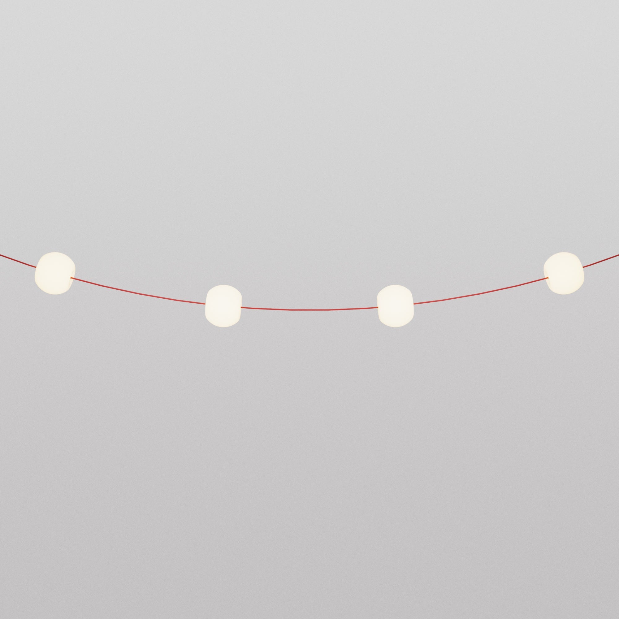 Outdoor 4-Light String Light for wet locations Starfish Red, Power supply with US plug - Marina4 Cherry 70 cm
