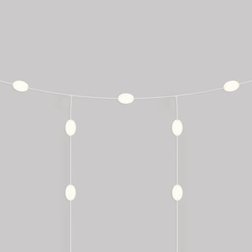 Outdoor Net String Light 7-Light for wet locations White Sand, Power supply with US plug - Marina GRID