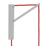 Pinocchio, supporto a muro regolabile in legno per lampade a sospensione - Bianco