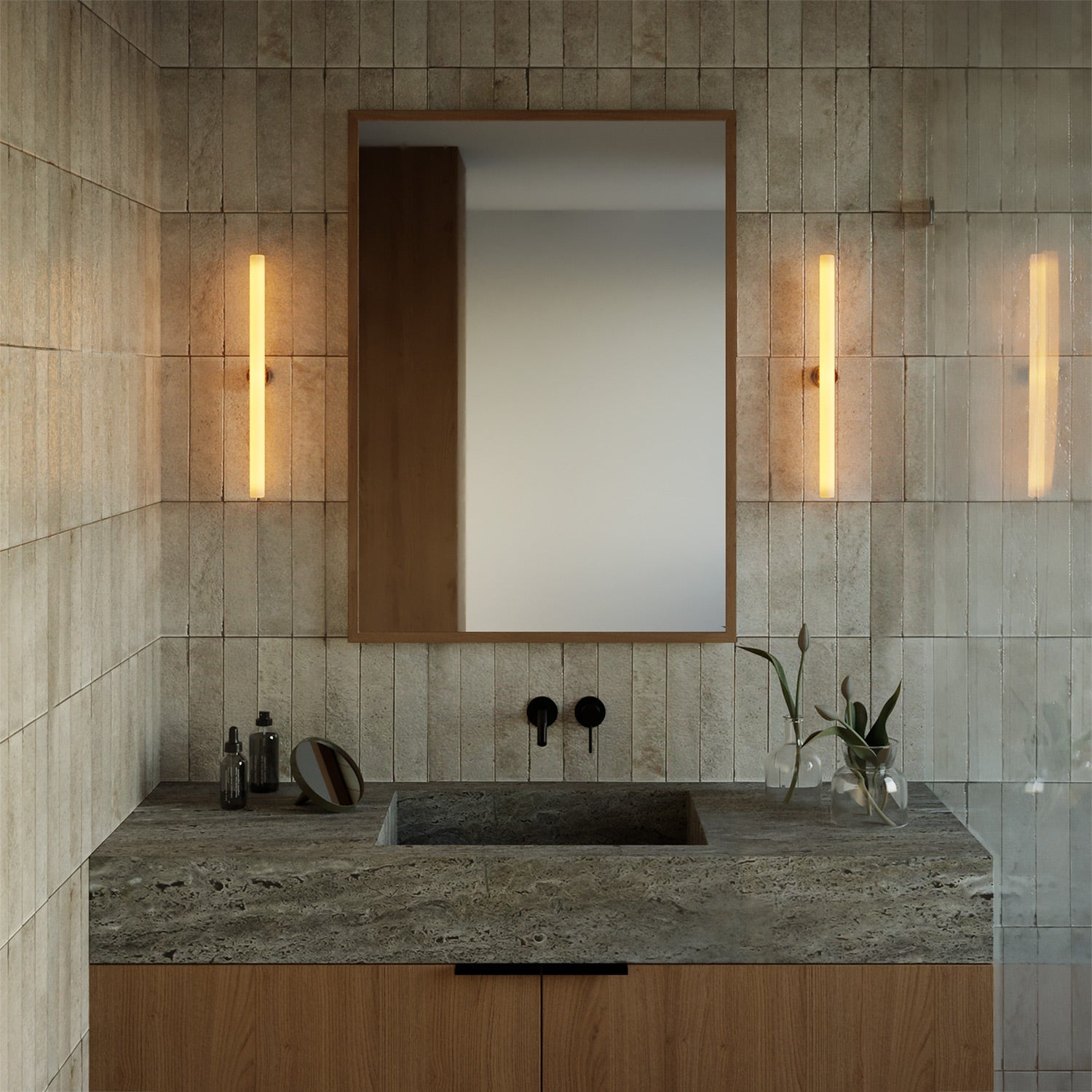 Portalampada esse14 da parete o soffitto con attacco S14d - Waterproof IP44 - Effetto Brown marble