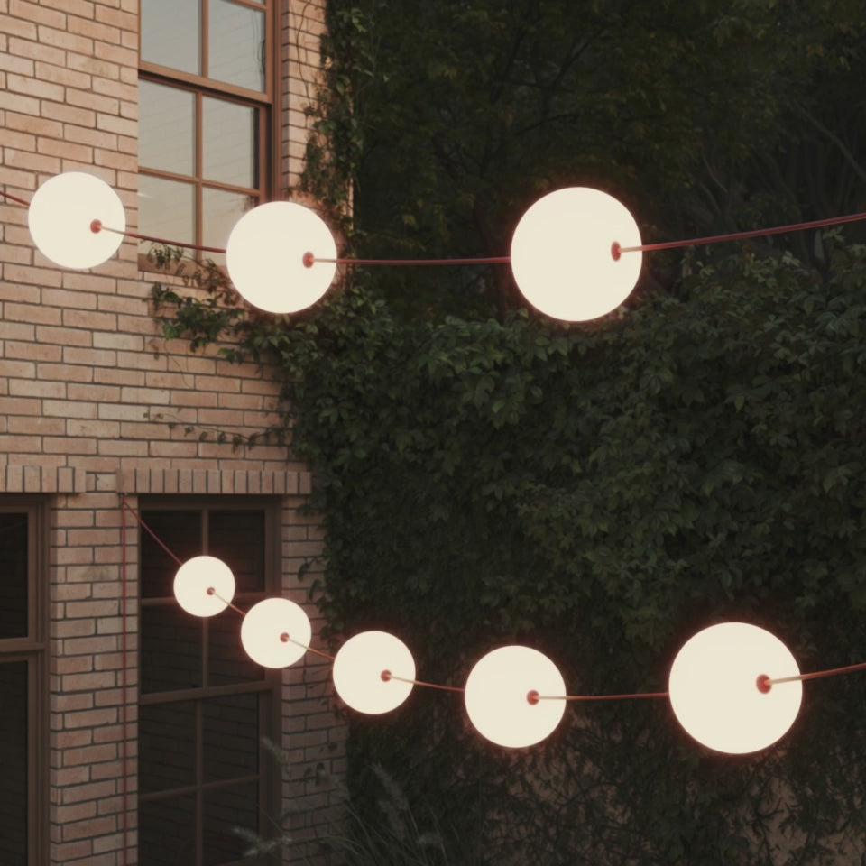 Cargar vídeo: Guirnalda luminosa de exterior de 12 luces para zonas húmedas Blanco Arena, fuente de alimentación con enchufe US - Marina12 Cherry