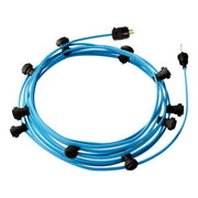 Ready-to-use 40ft String Light with 10 black Sockets, Hook and Plug - CM17