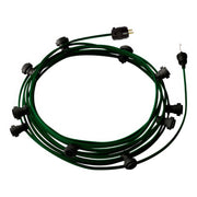 Ready-to-use 40ft String Light with 10 black Sockets, Hook and Plug - CM21