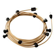 Ready-to-use 40ft String Light with 10 black Sockets, Hook and Plug - CN06