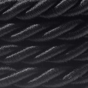 Rope electrical wire 18/3 AWG wire inside. Shiny Black Fabric