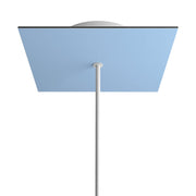 Rosone Rose-One quadrato, 200 mm con 1 foro e 4 fori laterali - Blu carta da zucchero Bianco