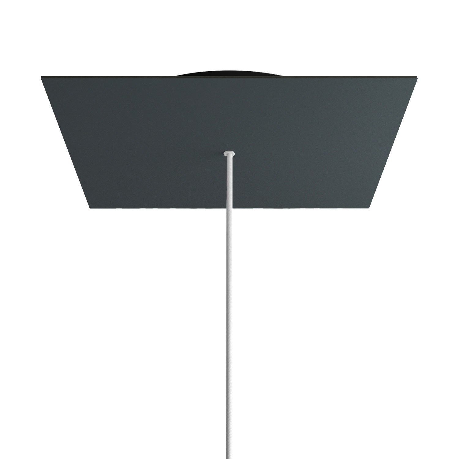 Rosone XXL Rose-One quadrato, 400 mm con 1 foro e 4 fori laterali - Antracite Nero