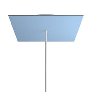 Rosone XXL Rose-One quadrato, 400 mm con 1 foro e 4 fori laterali - Blu carta da zucchero Bianco
