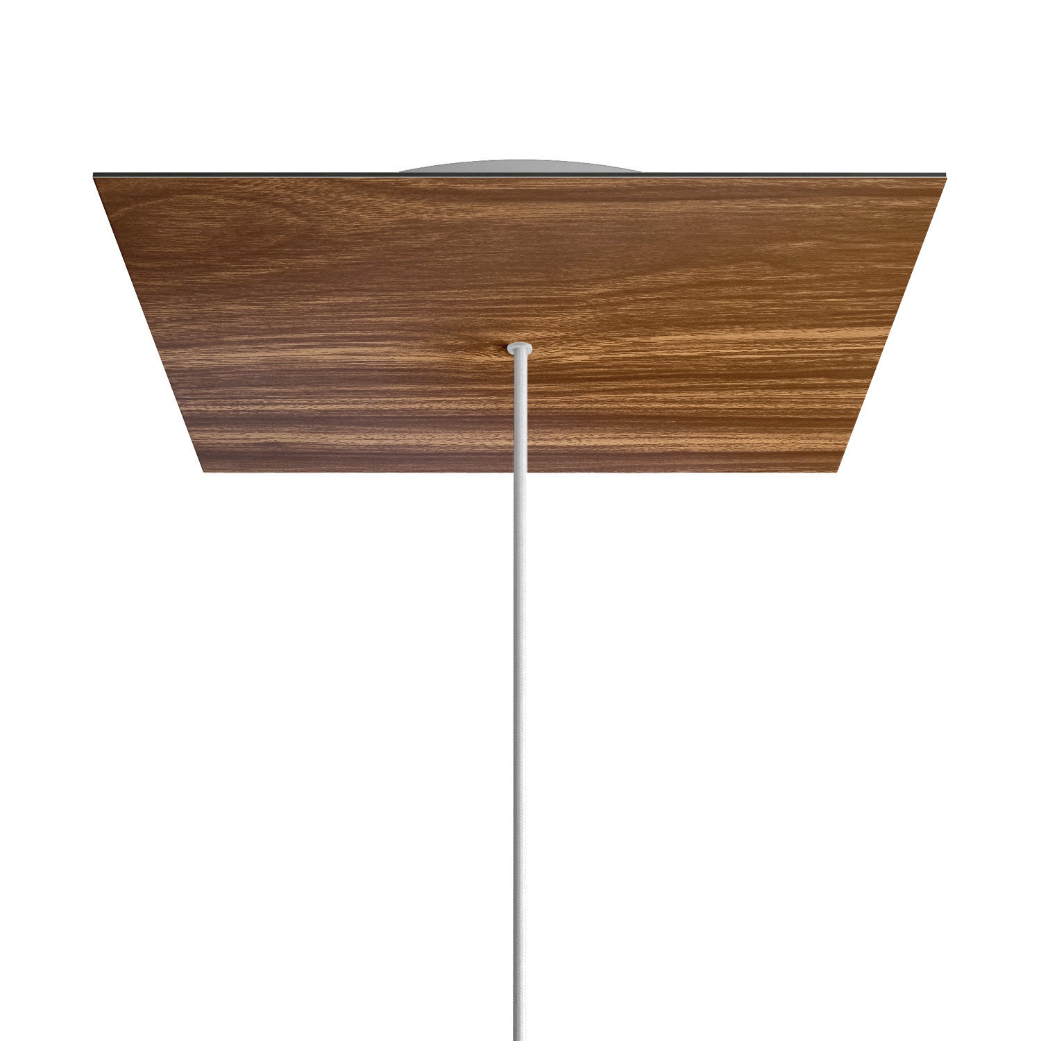 Rosone XXL Rose-One quadrato, 400 mm con 1 foro e 4 fori laterali - Legno Bianco