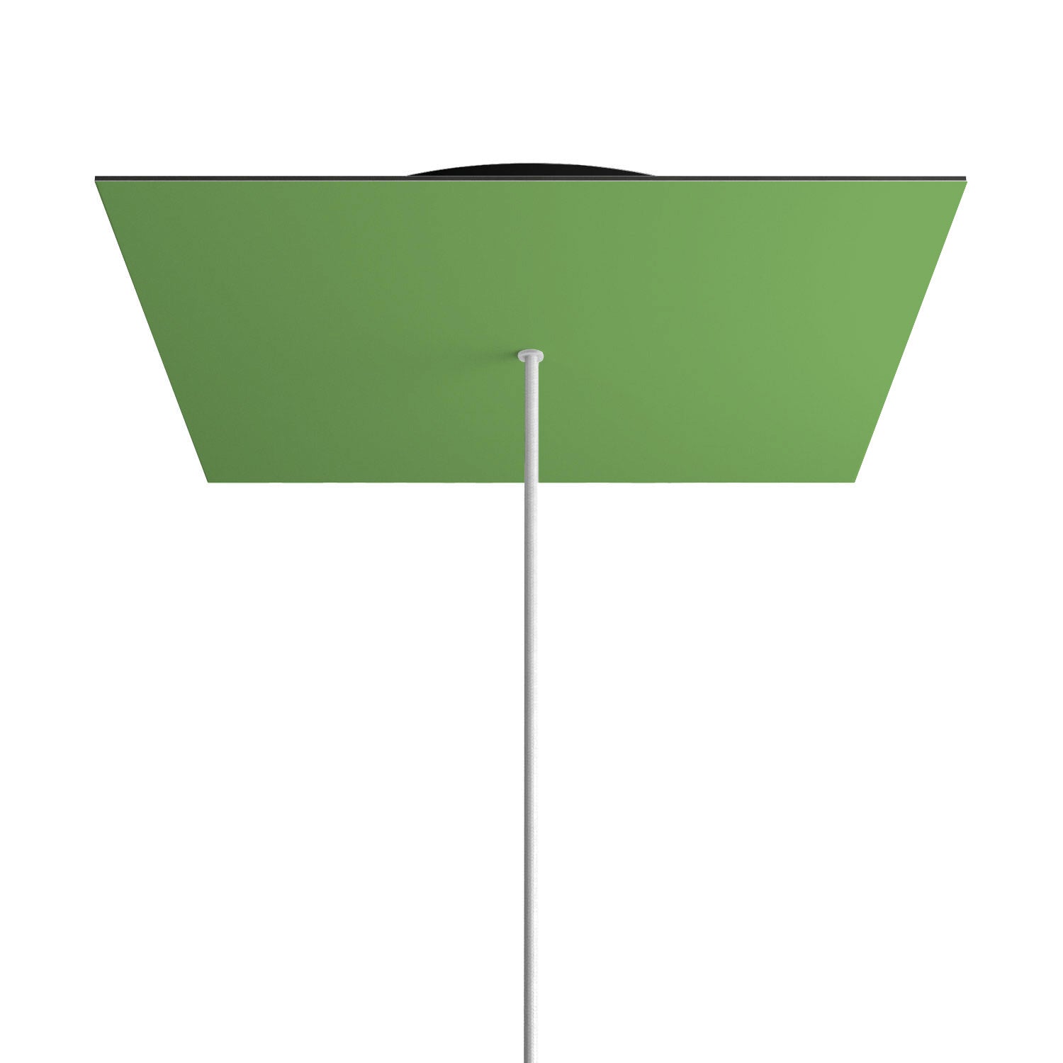 Rosone XXL Rose-One quadrato, 400 mm con 1 foro e 4 fori laterali - Verde prato Nero