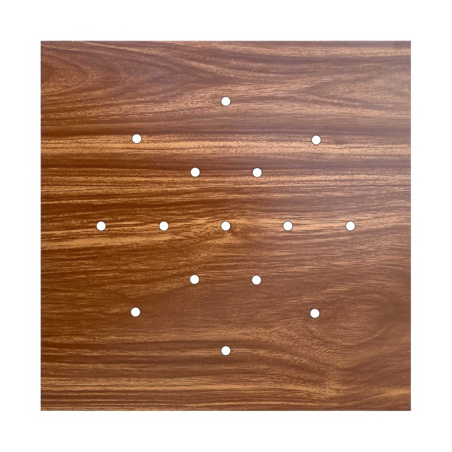 Rosone XXL Rose-One quadrato, 400 mm con 15 fori e 4 fori laterali - Legno Bianco