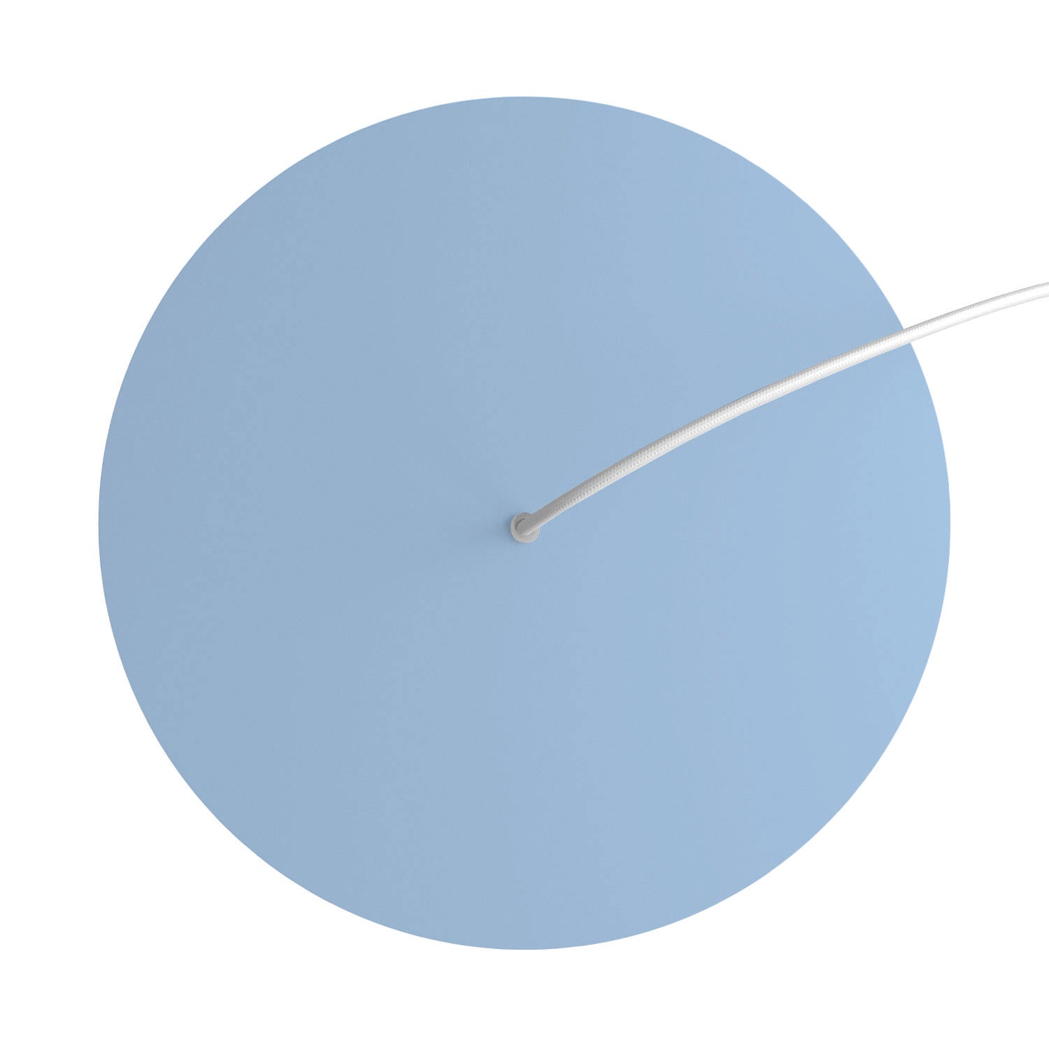 Rosone XXL Rose-One rotondo, diametro 400 mm con 1 foro e 4 fori laterali - Blu carta da zucchero Bianco