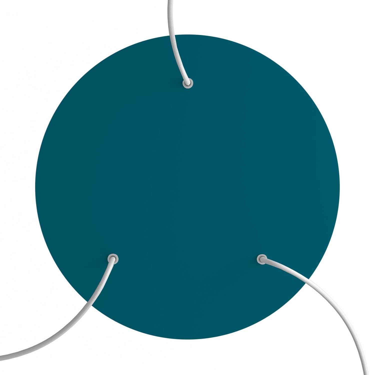 Rosone XXL Rose-One rotondo, diametro 400 mm con 3 fori e 4 fori laterali - Petrolio Bianco