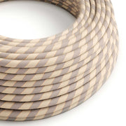 Round Electric Vertigo Cable covered by Cotton and Linen With Copper Thread ERR05