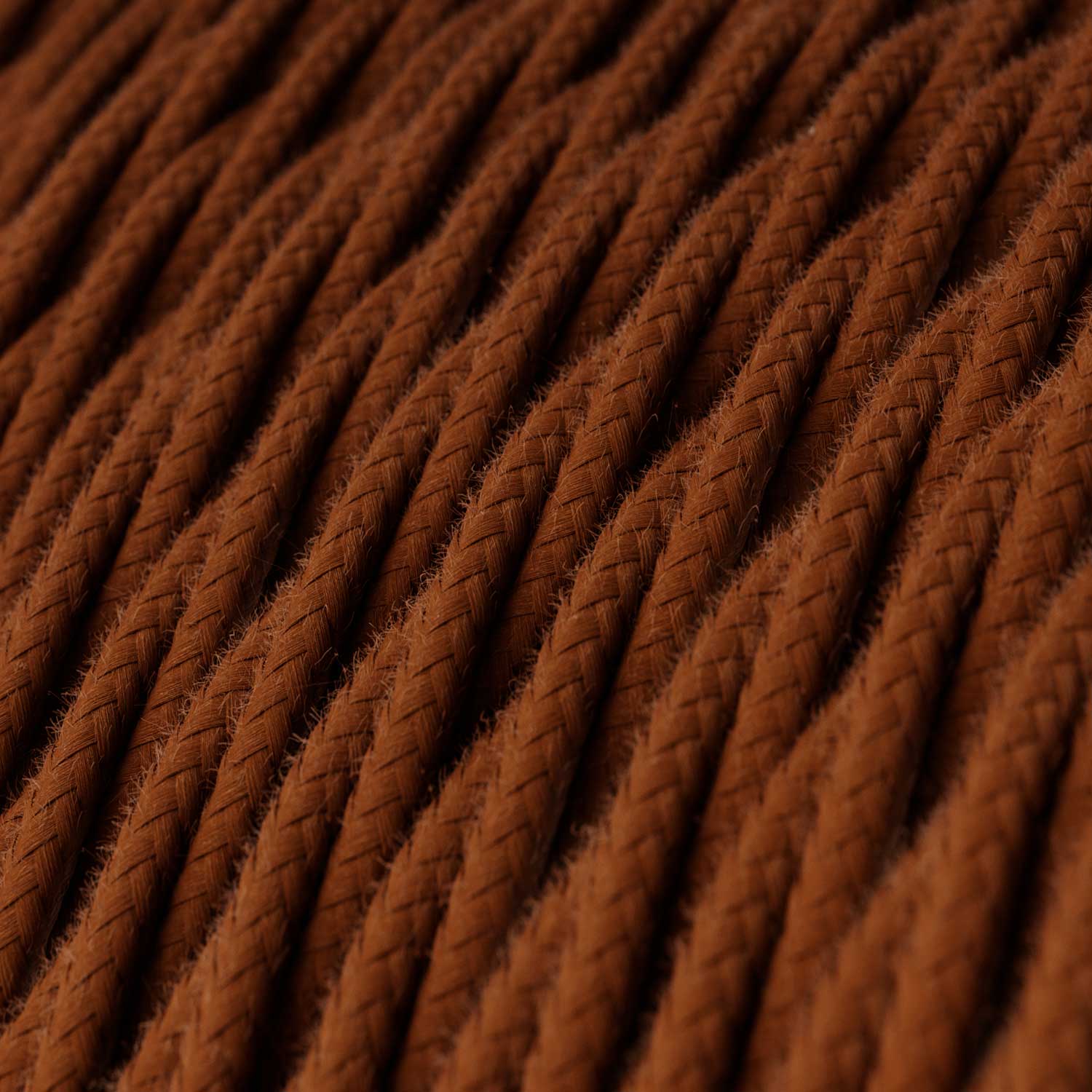 Rust Cotton covered Twisted electric cable - TC23