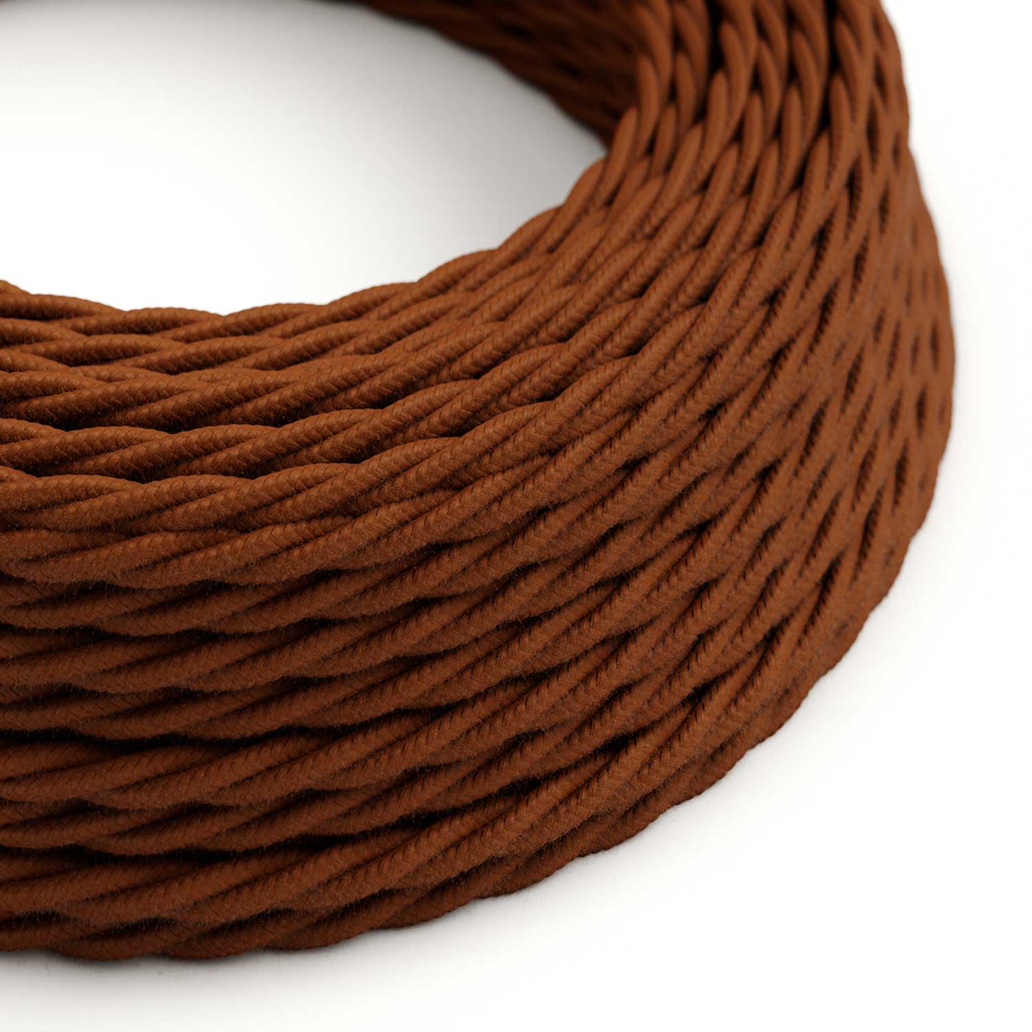 Rust Cotton covered Twisted electric cable - TC23