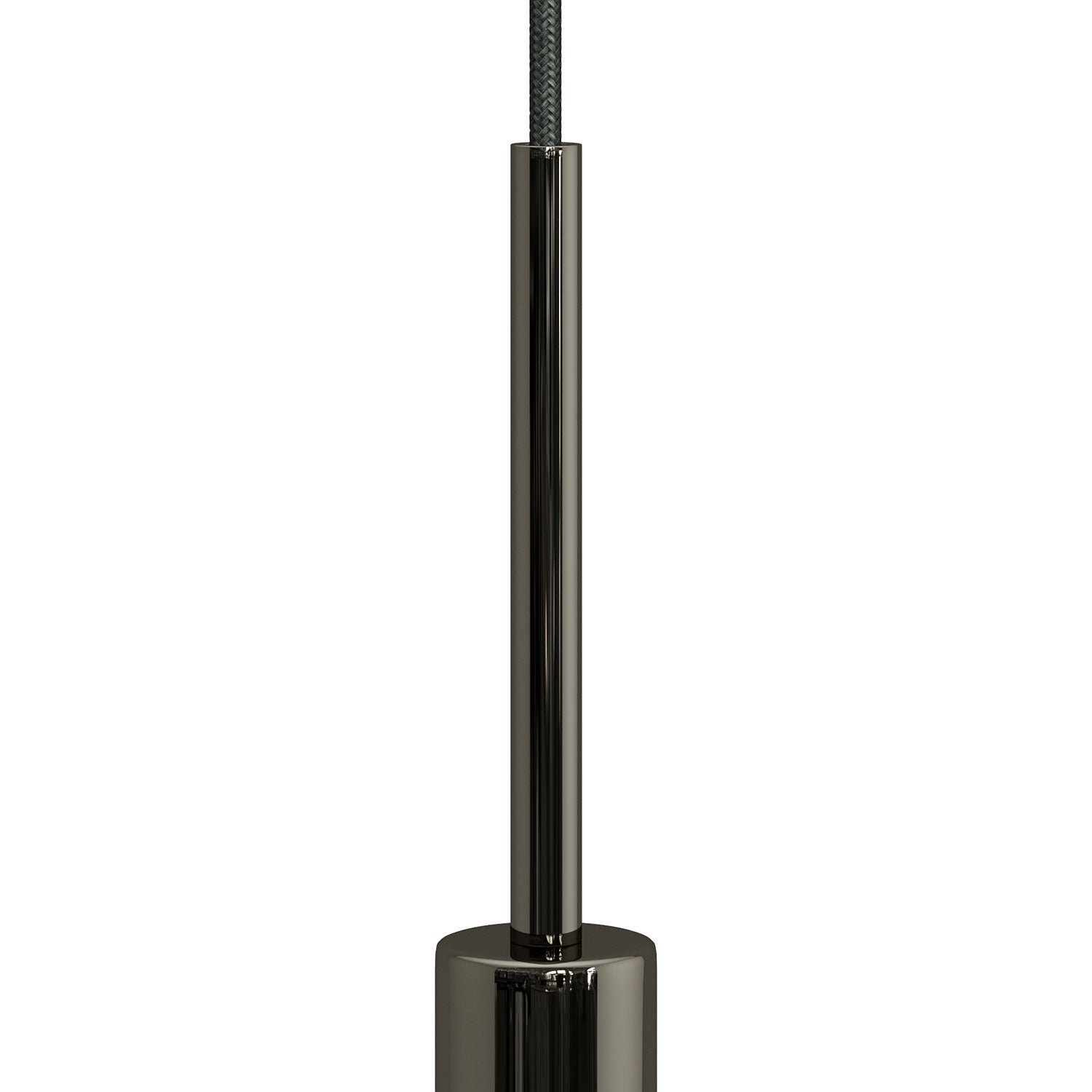 Serracavo cilindrico in metallo lunghezza 15 cm completo di tige, dado e rondella - Nero perla