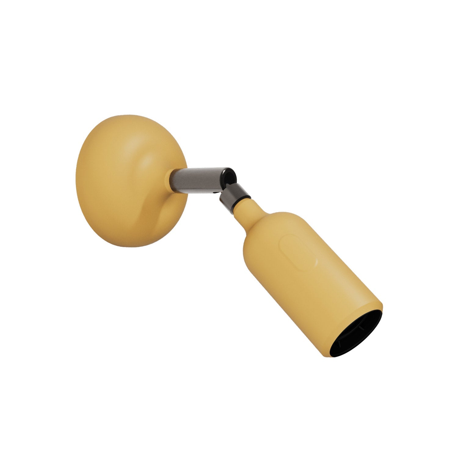 Silicone Fermaluce lamp with joint and built-in switch - Yellow mustard