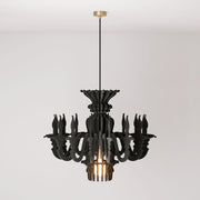 Suspension Lamp with Classic SHHANDELIER Shade Made of Sound-Absorbing Material - Black melange