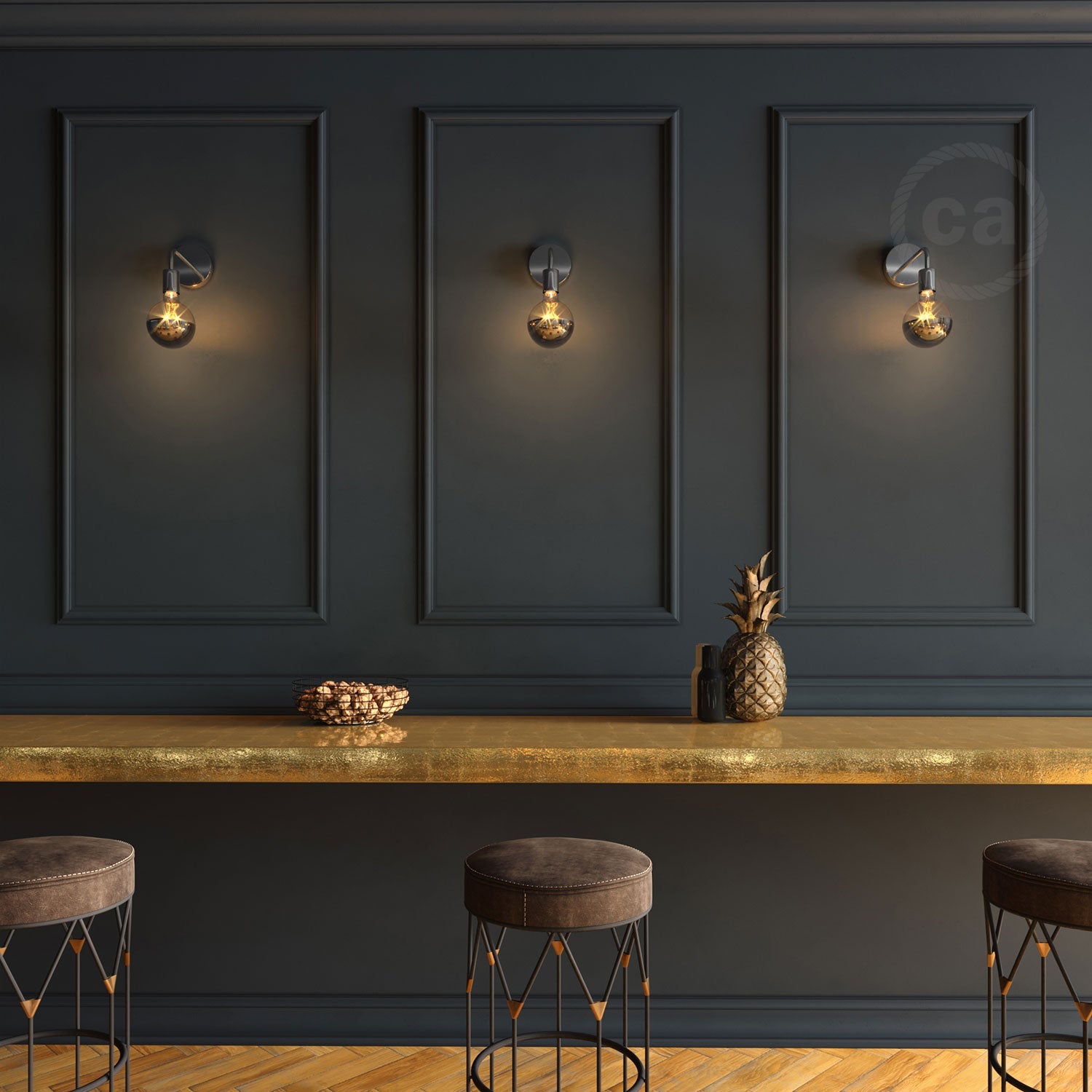 Tubo curvo di estensione 14 cm in metallo - Cromo