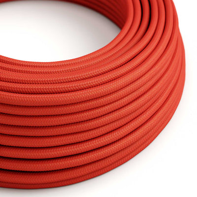 Cable eléctrico redondo resistente a los rayos UV con revestimiento textil rojo SM09 para exteriores - Compatible con Eiva Outdoor