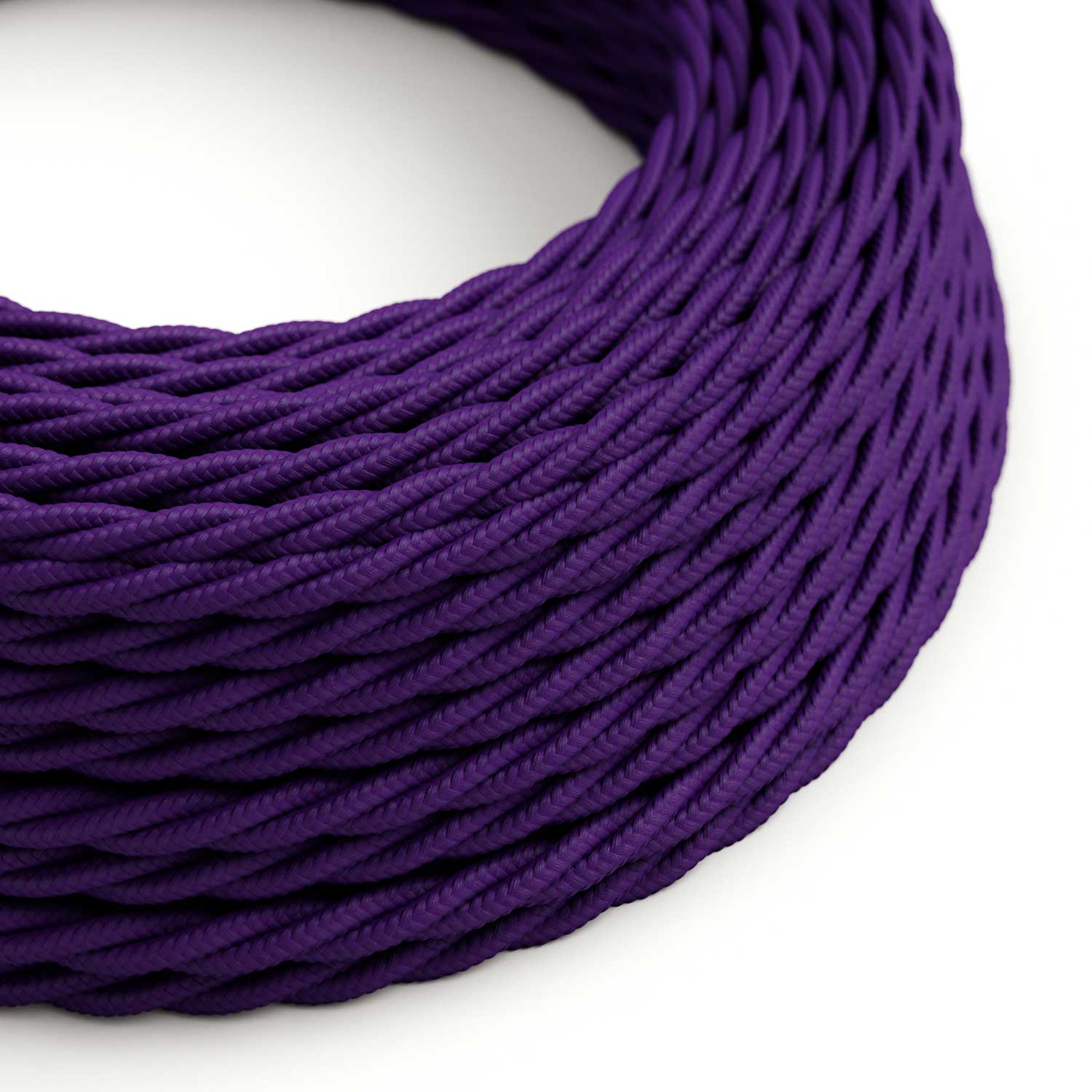 Violet Rayon covered Twisted electric cable - TM14